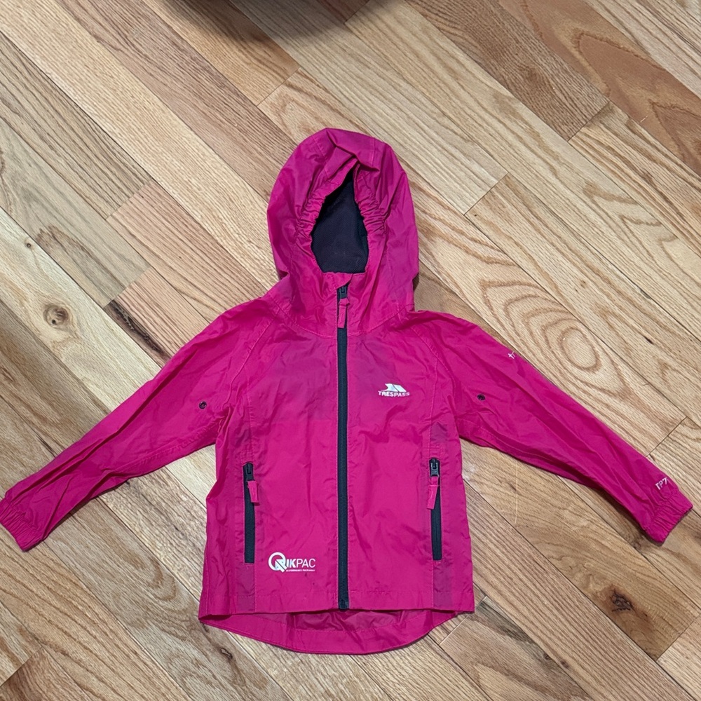 Trespass Kids Raincoat in Bright Pink
